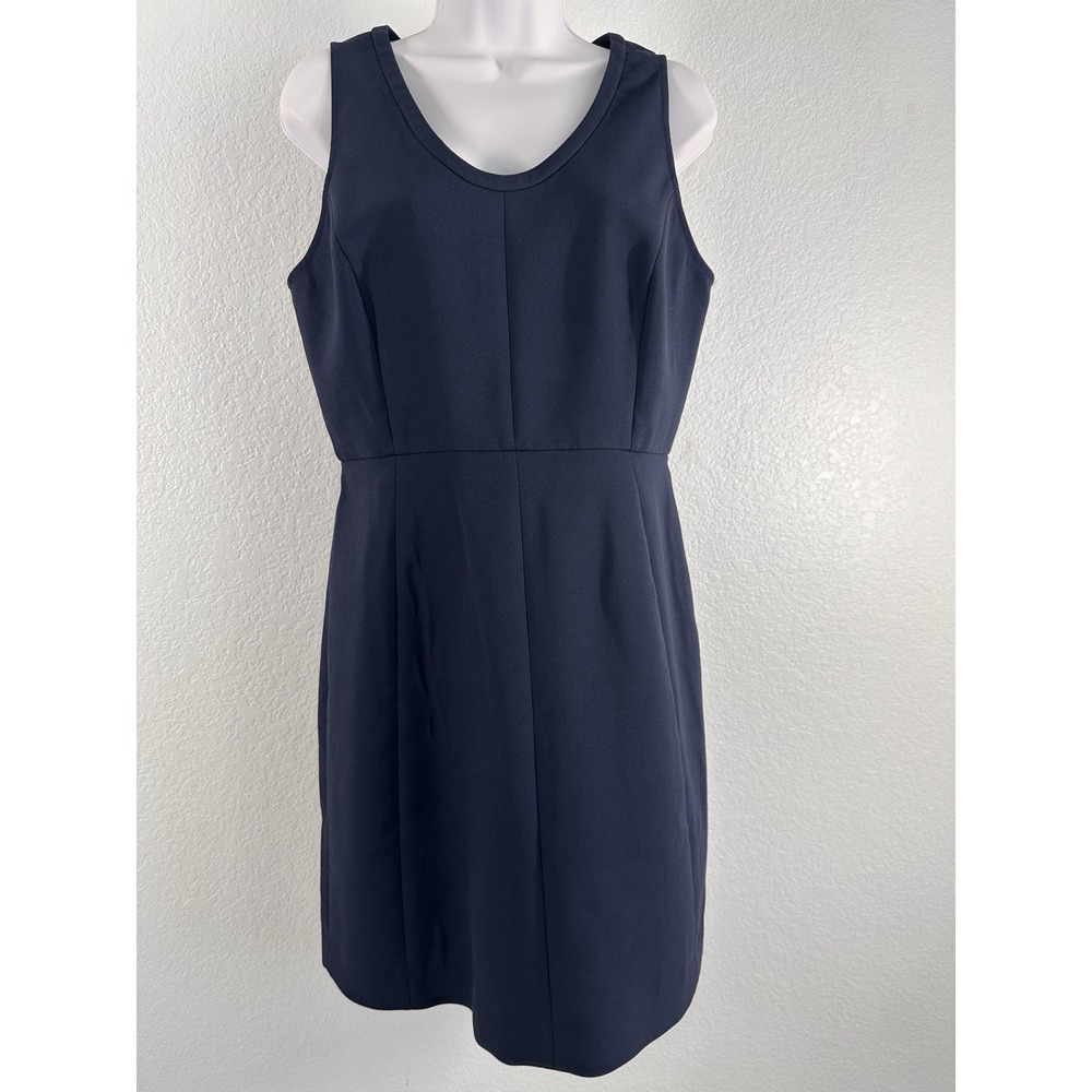 Women's J.Crew Sz: 4 Navy Blue Sheath Classic Career to Cocktail